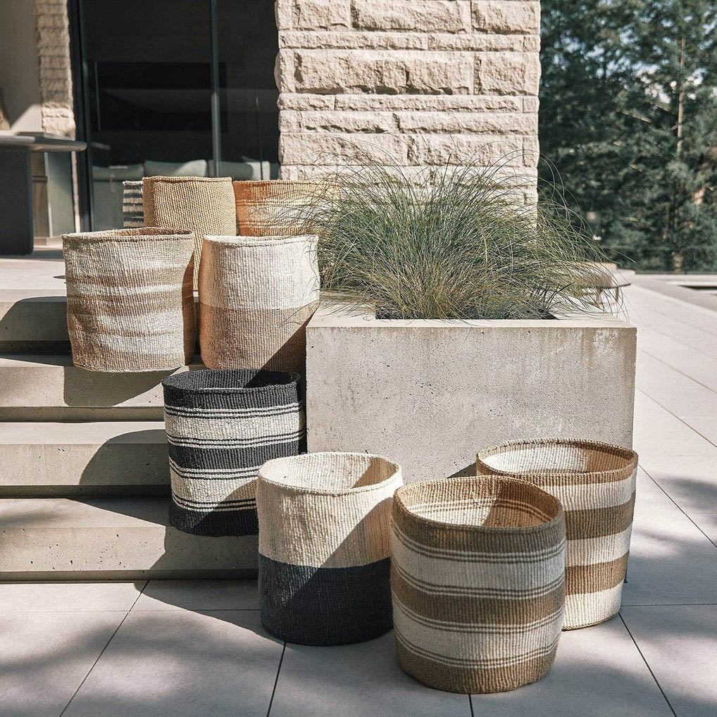 18" Sisal Basket | Stripes - Image 7
