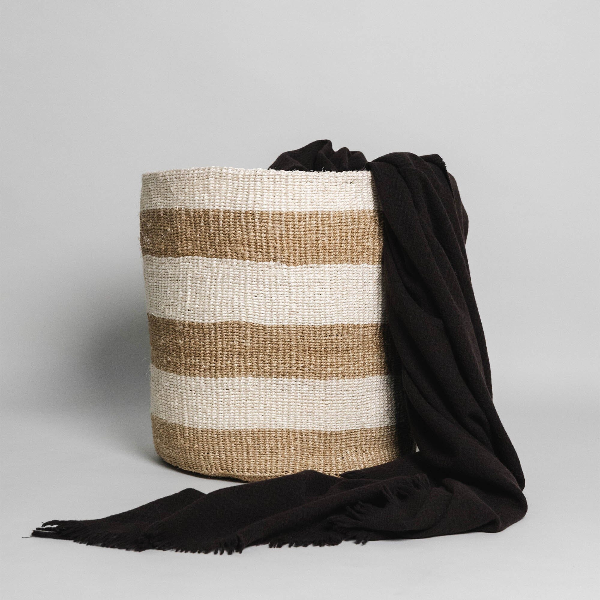 18" Sisal Basket | Stripes - Image 8